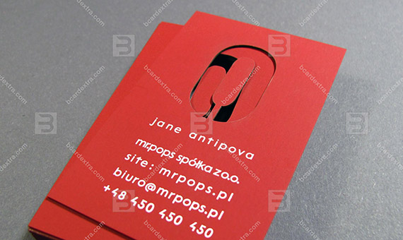 Business card for ice cream manufacture «Mr. pops» business card photo